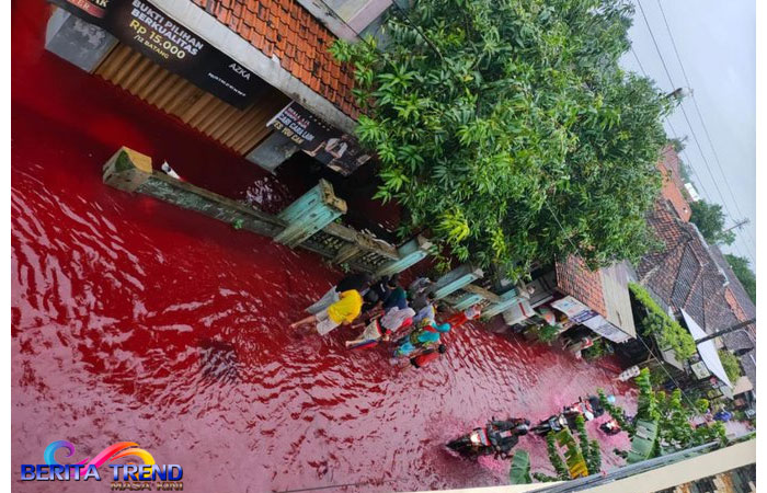 Media Asing Soroti Fenomena Banjir Berwarna "Merah Darah" di Pekalongan